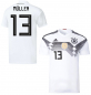 Preview: Adidas Alemania camiseta 13 Thomas Müller Copa del Mundo 2018 Russa blanco senor S o L
