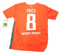 Preview: Nike SV Werder Bremen Trikot 8 Clemens Fritz 2011/12 Away SVW Orange Herren S-M 164cm-176cm