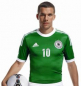 Preview: Adidas Deutschland Trikot 7 Bastian Schweinsteiger Euro 2012 auswärts DFB grün Herren S