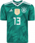 Preview: Adidas Deutschland Trikot 13 Thomas Müller WM 2018 Auswärts Grün DFB 4 Sterne Kinder 164 cm