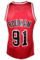 Preview: Champion Chicago Bulls Trikot 91 Dennis Rodman Rot Basketball NBA Herren XL oder XXL