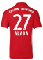 Preview: Adidas FC Bayern München Trikot 27 David Alaba 2016/17 heim rot Herren S