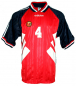 Preview: Adidas Norwegen Trikot 4 Rune Bratseth WM 1994 USA Rot Heim Herren XL