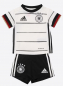 Preview: Adidas Deutschland Trikot Euro 2020 2021 heim weiß + Hose DFB 4 Sterne Minikit Baby Kind 68, 74 oder 86 cm