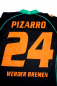 Preview: Kappa SV Werder Bremen Trikot 24 Claudio Pizarro 2008/09 Schwarz CL Herren S