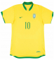 Preview: Nike Brasilien Trikot 10 Ronaldinho WM 2006 Heim Gelb Herren XL