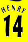 Preview: Nike FC Arsenal Trikot 14 Thierry Henry 2003/04 O2 Gelb unbeaten CL Herren 2XL/XXL