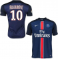 Preview: Nike Paris St. Germain Trikot 10 Zlatan Ibrahimovic 2015/16 heim Fly Emirates Herren S-M = Jugend 176 cm