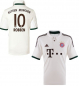 Preview: Adidas FC Bayern München Trikot 10 Arjen Robben Champions League auswärts weiß Herren S
