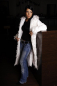 Preview: Neu Eleganter kuschelliger Damen Mantel Jacke Parka Weiss 36/38/40 XS/S/M