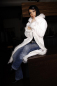 Preview: Neu Eleganter kuschelliger Damen Mantel Jacke Parka Weiss 36/38/40 XS/S/M