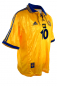 Preview: Adidas Schweden Trikot 10 Henrik Larsson WM 1998 Kurzarm Gelb Heim Herren XL