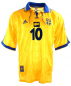 Preview: Adidas Schweden Trikot 10 Henrik Larsson WM 1998 Kurzarm Gelb Heim Herren XL