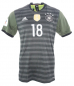 Preview: Adidas Deutschland Trikot 18 Joshua Kimmich Euro 2016 away grau DFB Herren S