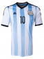 Preview: Adidas Argentinien Trikot 10 Lionel Messi WM 2014 heim weiß blau Herren M oder XL