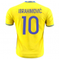 Preview: Adidas Suecia camiseta 10 Zlatan Ibrahimovic 2016 amarillo con patch señor XL