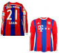 Preview: Adidas FC Bayern München Trikot 21 Philipp Lahm 2014/15 langarm heim neu blau rot gestreift Herren M
