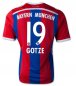 Preview: Adidas FC Bayern München Trikot 19 Mario Götze 2014/15 heim Herren M