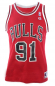 Preview: Champion Chicago Bulls Trikot 91 Dennis Rodman Rot Basketball NBA Herren XL oder XXL