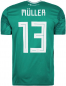 Preview: Adidas Deutschland Trikot 13 Thomas Müller WM 2018 Auswärts Grün DFB 4 Sterne Kinder 164 cm