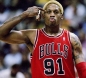 Preview: Champion Chicago Bulls Trikot 91 Dennis Rodman Rot Basketball NBA Herren XL oder XXL