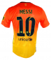 Preview: Nike FC Barcelona camiseta 10 Lionel Messi 2012/13 Qatar naranja señor M o L