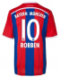 Preview: Adidas FC Bayern Munich jersey 10 Arjen Robben 2014/15 home red blue kids 9y - 10y 140 cm (b-stock)