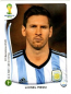Preview: Adidas Argentinien Trikot 10 Lionel Messi WM 2014 heim weiß blau Herren M oder XL