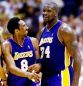 Preview: Reebok L.A Los Angelas Lakers Trikot 34 Shaquille O'Neil NBA blau Away Herren M