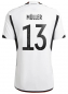Preview: Adidas Deutschland Trikot 13 Thomas Müller WM 2022 heim weiß DFB 4 Sterne Herren S, M, L oder XL