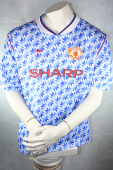 Adidas Manchester United Trikot 1990 1991 1992 Sharp Blau Herren XL