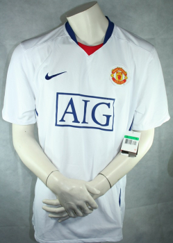Nike Manchester United Trikot 7 Cristiano Ronaldo 2008/09 AIG Neu Weiß Herren XL