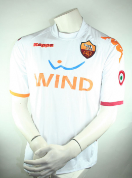 Kappa AS Rom Trikot 2008/09 Wind Weiß Auswärts Batisttuta Herren L