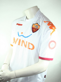 Kappa AS Rom Trikot 2008/09 Wind Weiß Auswärts Batisttuta Herren L
