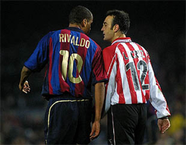 Nike FC Barcelona Trikot 10 Rivaldo 2001/02 Heim Herren XL