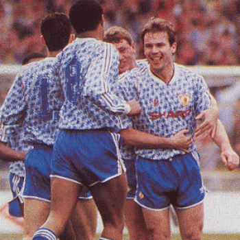 Adidas Manchester United Trikot 1990 1991 1992 Sharp Blau Herren XL