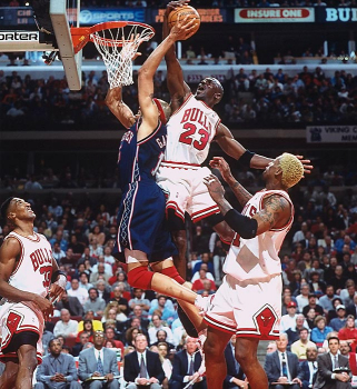 Champion Chicago Bulls Trikot 23 Michael Air Jordan Weiß weiss NBA Herren M oder XXL = US 52