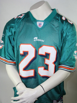 Miami Dolphins NFL Reebok Jersey Trikot 23 Brown L Authentic