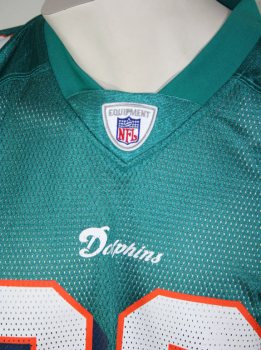 Miami Dolphins NFL Reebok Jersey 23 Brown size Large Authentic