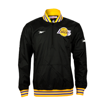 Reebok Los Angeles Lakers Jacke  NBA Schwarz 1/4 Zipper Zip SweatshirtHerren L