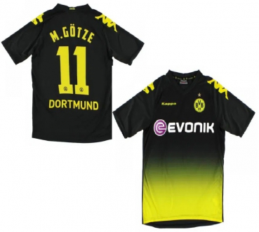 Kappa Borussia Dortmund Trikot 11 Mario Götze 2011/12 BVB Evonik Double schwarz Herren XL