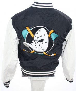 Urban Classics Anaheim Mighty Ducks college jacket Walt Disney NHL black New men's L