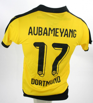 Puma Borussia Dortmund Trikot 17 Pierre-Emerick Aubameyang 2015/16 Heim BVB Neu Team signiert Herren M