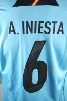Adidas Spain jersey 6 Andrés Iniesta Euro 2012 away men's S/M/L/XL/XXL