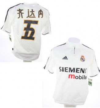 Adidas Real Madrid Trikot 5 Zinedine Zidane China 2003/04 Herren 164cm/S/M/L/XL/XXL