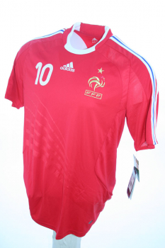 Adidas Frankreich Trikot 10 Zinedine Zidane WM 2006/2008 Rot Neu Herren L