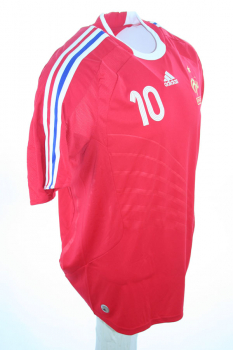 Adidas Frankreich Trikot 10 Zinedine Zidane WM 2006/2008 Rot Neu Herren L