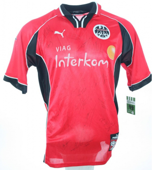 Puma Eintracht Frankfurt Trikot 1998/99 viag interkom Team signiert Herren XL