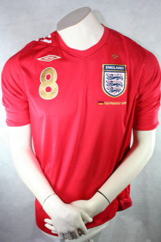 Umbro England Trikot 8 Frank Lampard WM 2006 Away Rot Herren L