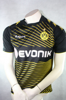 Kappa Borussia Dortmund Trikot 18 Lucas Barrios 2009/10 BVB Schwarz Away Evonik S